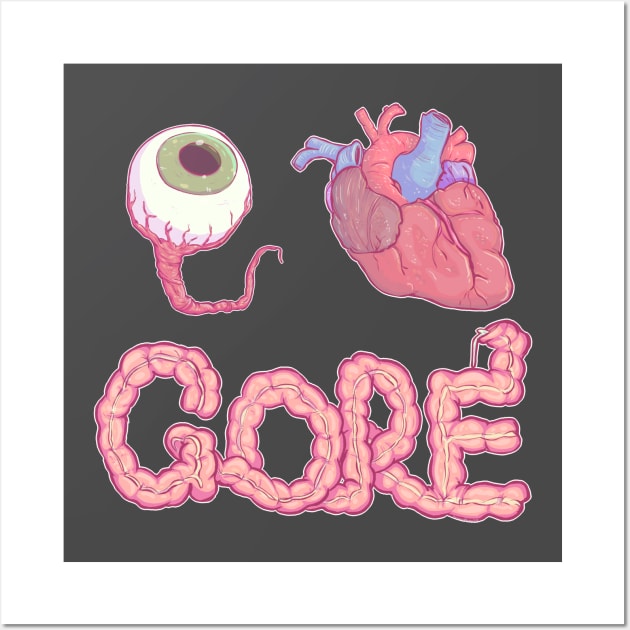 Eye <3 Gore Wall Art by PsychologistTongue